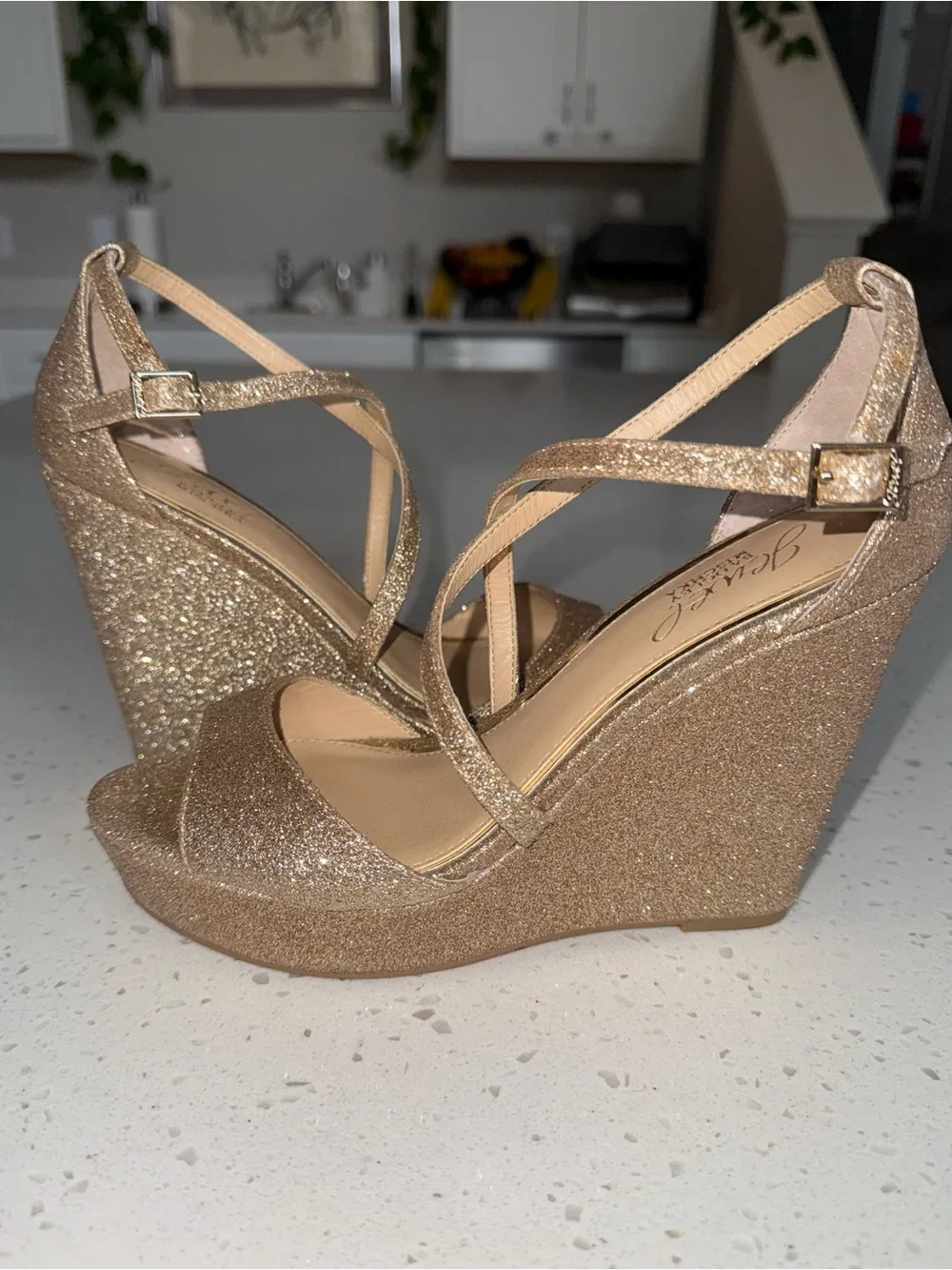 Jewel Badgley Mischka glittery rose